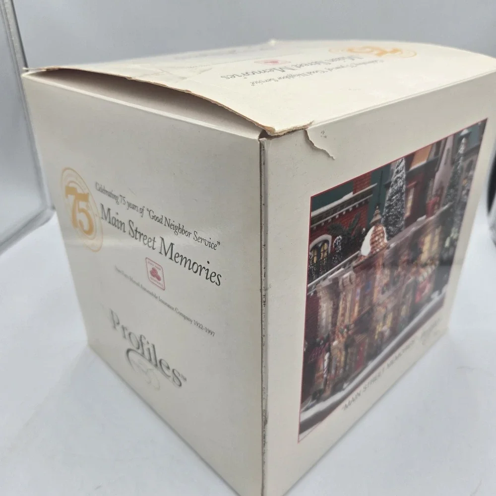Dept 56 Main Street Memories Profiles Xmas Village State Farm 75th Anniversary